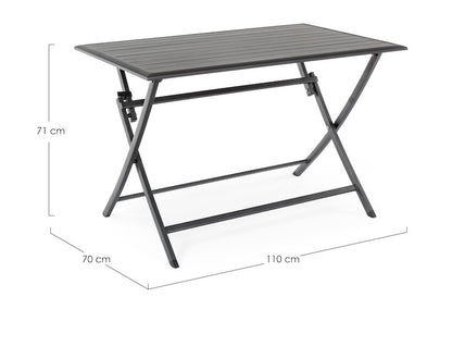 TABLE PLIANTE ELIN 110X70 ANTHRACITE