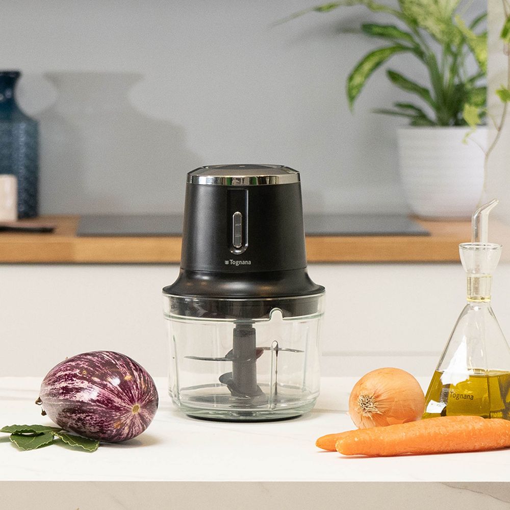 Hachoir sans fil rechargeable Noir Plastique-Verre