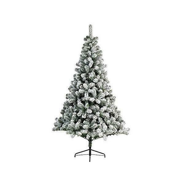 Sapin de Noël en pin enneigé 117 x 180 cm h