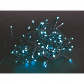 Lumières de Noël LED bleues avec transformateur de 17 mètres