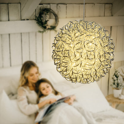 Lumières de Noël ATS Sphère Argentée 100 LED Ø40cm