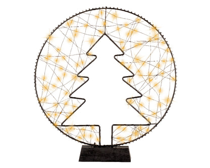 Lampe micro LED à cadre métallique pour arbre d'intérieur stable 4x35x38 cm