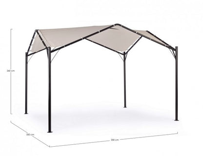 Dôme de Jardin Gazebo 3,5x3,5x2,6 m Anthracite/Gris