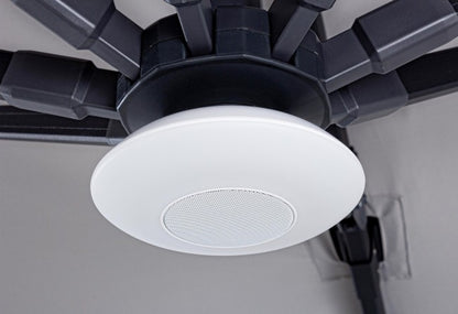 Lampe haut-parleur avec LED pour parapluie