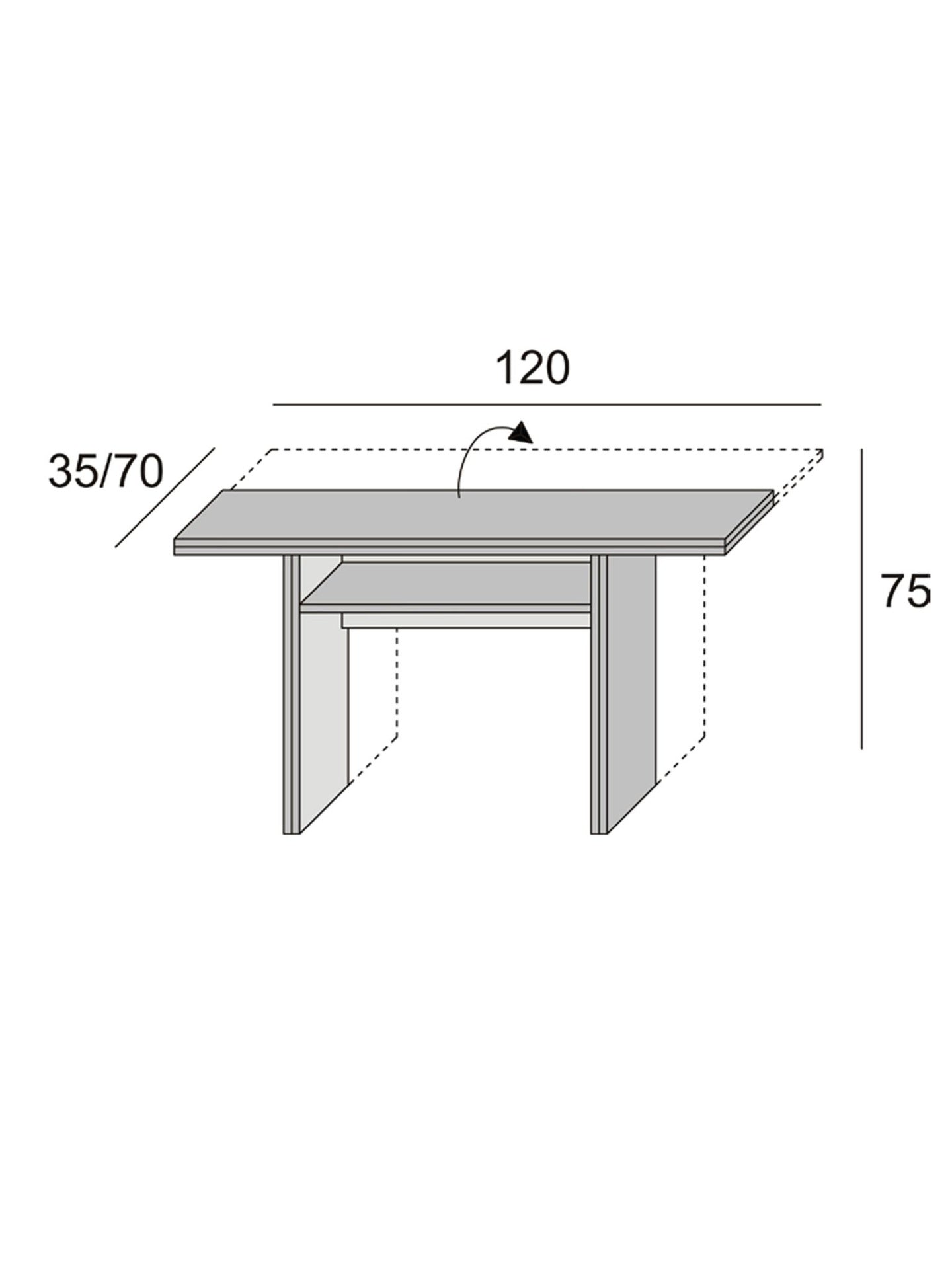 Table Console Extensible Oplà Blanche
