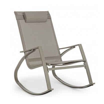 Fauteuil de jardin à bascule Tortora Demid - Dimensions : 60,5 x 107 x 95 cm