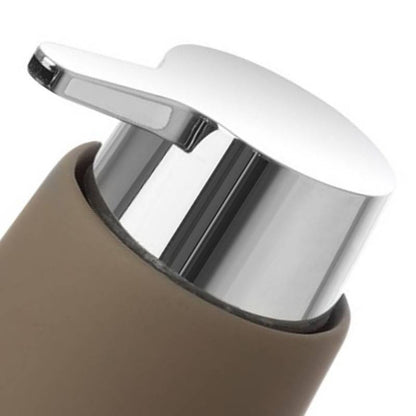 Élégant distributeur de savon de la série Sidney en gris tourterelle.