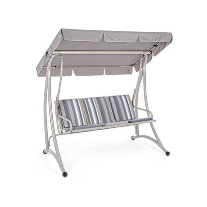 Balancelle Trois Places en Acier Ivoire GRELY 190x120x185h cm