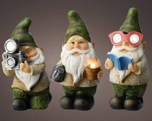 Figurines solaires en polyrésine d'extérieur