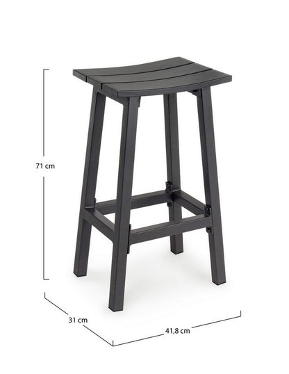 Tabouret Skipper anthracite - Dimensions : 41,8x31x71 cm