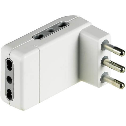 Adaptateur Bticino S3606De pour prise de courant de type L (It) blanc