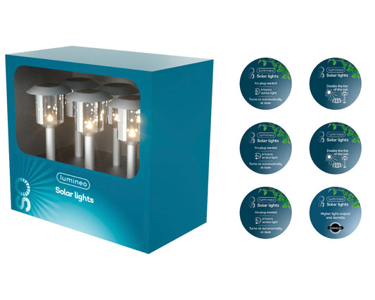 Lampes solaires en pack de 3