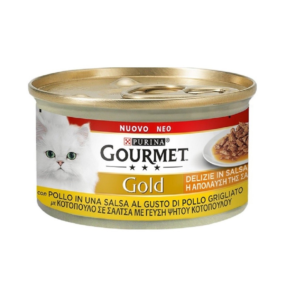 Gourmet Gold Delights en sauce au poulet Purina 85 grammes