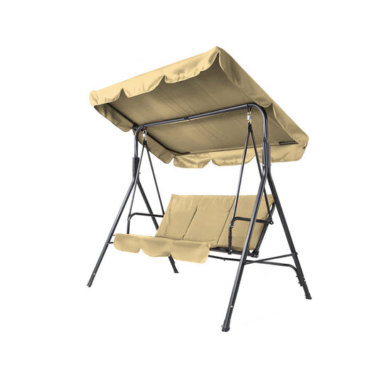 Dondolo En Acier Peint, Toile Polyester Beige