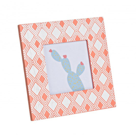 Portafoto rosso 10x10 cm elegante