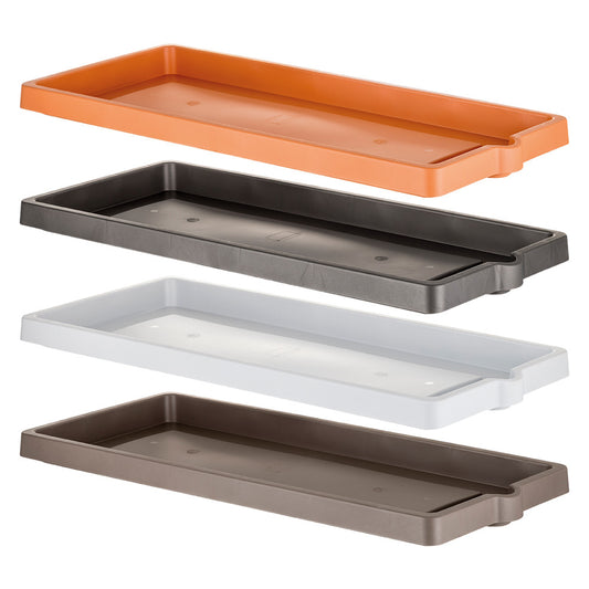 Sottovaso rettangolare 94 x 36 x 5,5 cm ghiaccio