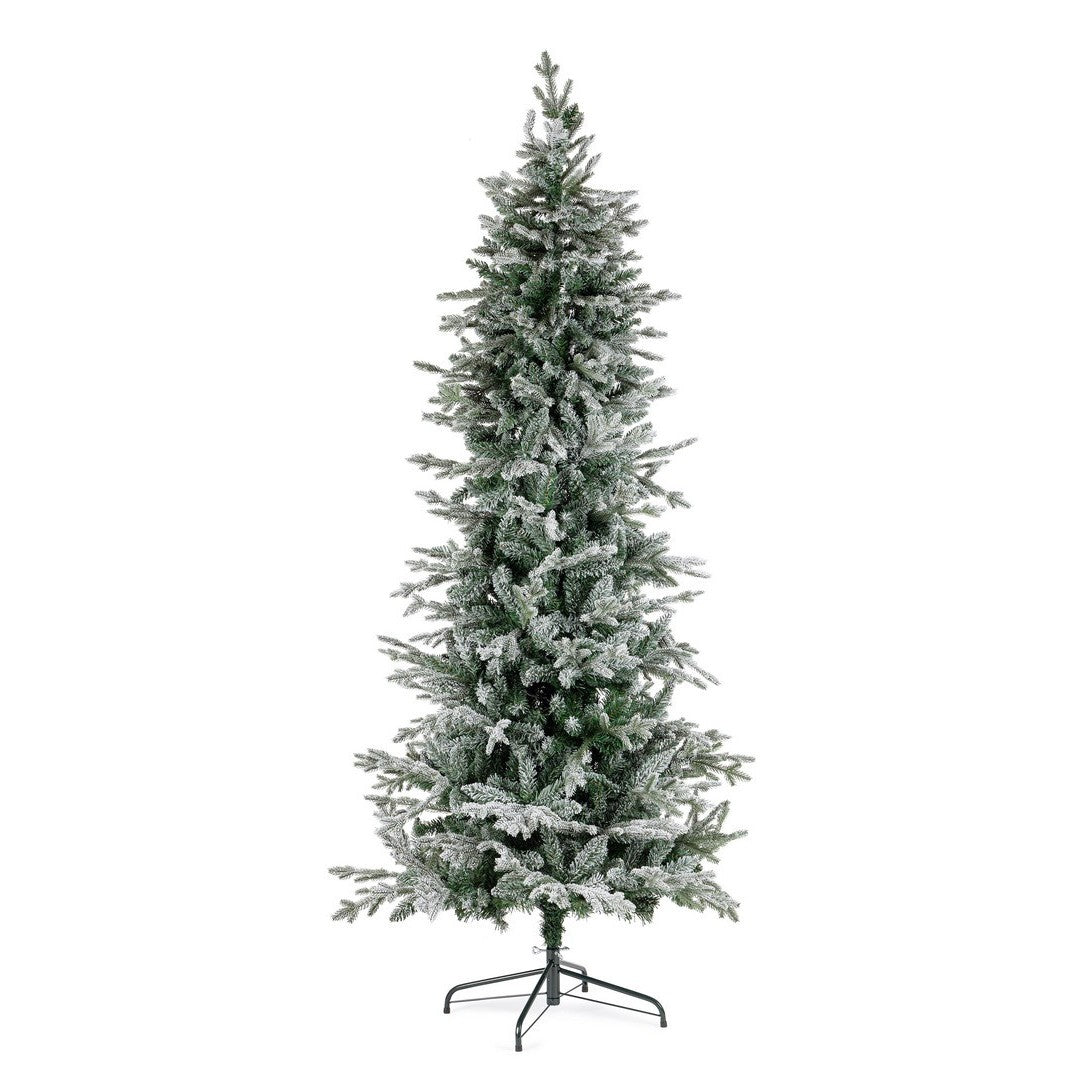 Albero di Natale artificiale Slim Cooper innevato H 180 cm - 1223 rami