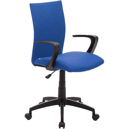 Fauteuil de bureau Milano bleu avec dossier rembourré et mécanisme à gaz