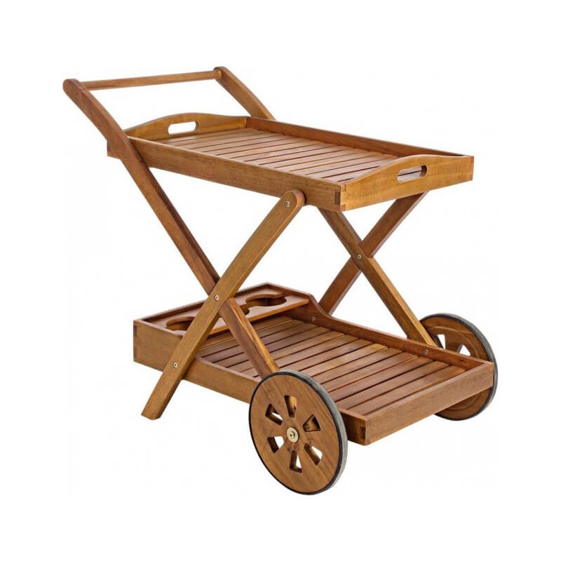 Chariot Noemi en bois mélaminé 89x56x76h cm