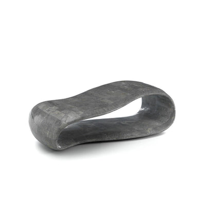 Table basse moderne en pierre grise 123 x 60 xh 34 cm