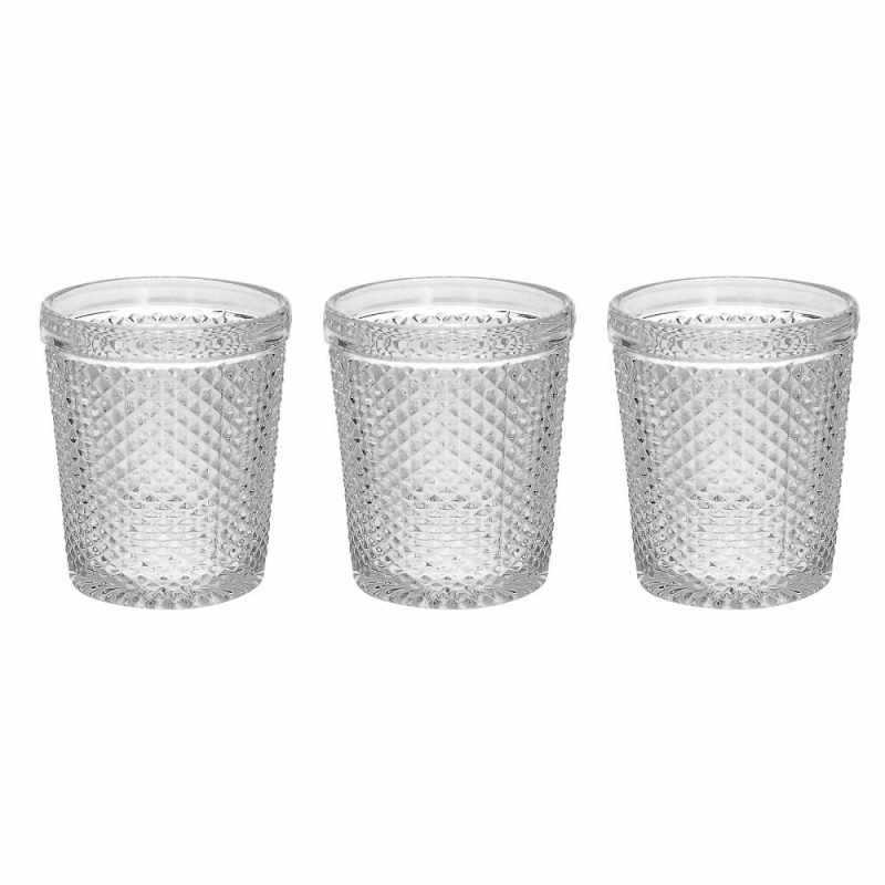 Set de 3 verres Diamante 300 cc en verre transparent