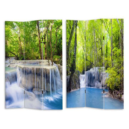 Paravent imprimé avec 3 portes cascade cm120,6x2,5h180