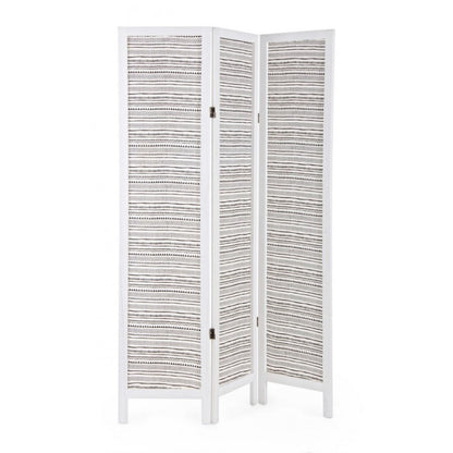 Séparateur 3 portes Motif blanc 120x170 cm