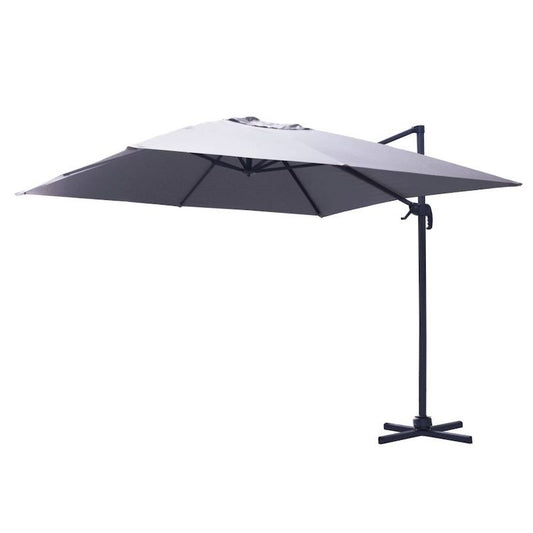 Parasol Montana 3x4m en aluminium gris