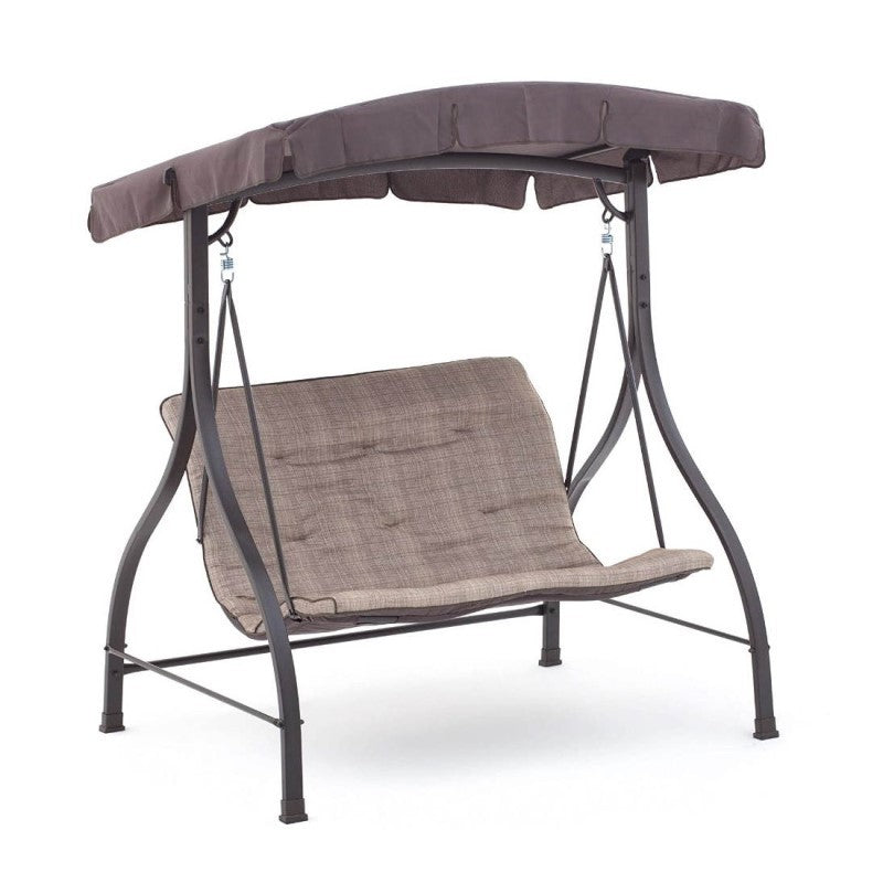 HAITI Balançoire biplace en acier marron 160x112x h163 cm