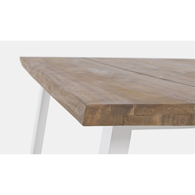 Table fixe Oslo 200 x 100 - Structure en acier peint et plateau en bois naturel