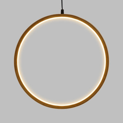 Cercle Ø37cm LED Bois Clair