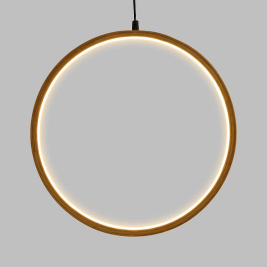 Cercle Ø37cm LED Bois Clair