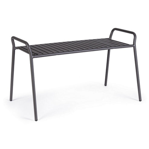 Banc de jardin en acier - Dalya, élégant et compact, pour jardins et vérandas, 88x49x51 cm