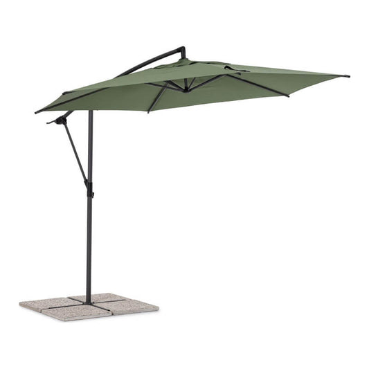 Parasol à Bras Tropea Ø3 m - Anthracite et Olive