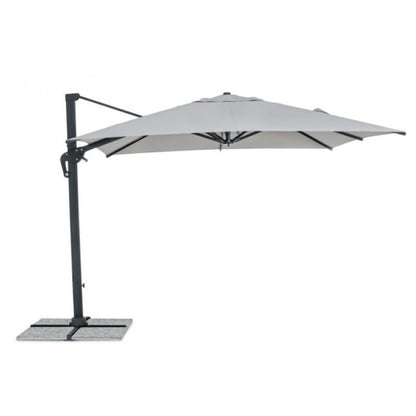 Parasol à Bras en Aluminium Ines 3x3m - Gris Clair