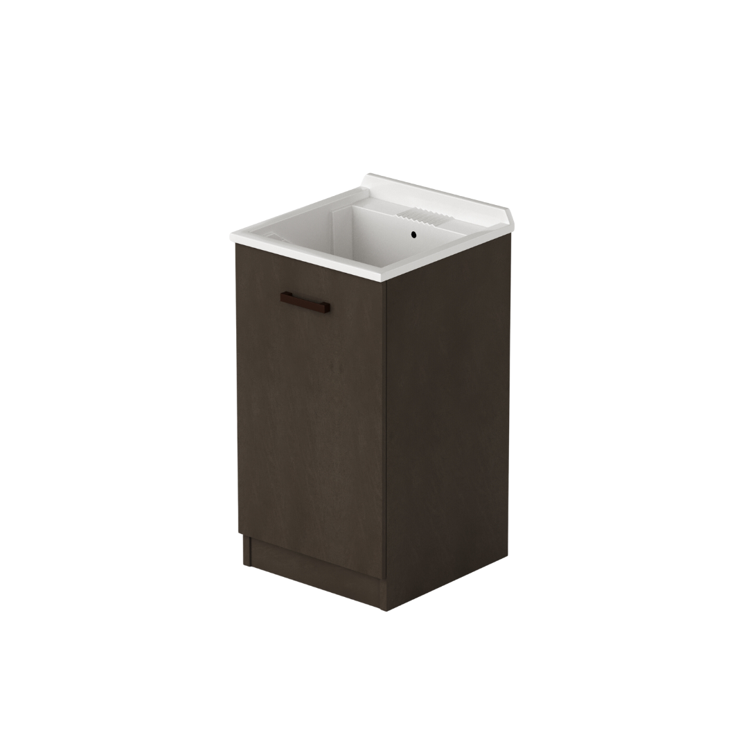 Meuble lavabo 1 porte coloris Boue H86x47x50cm