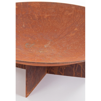 Brasero en acier effet bois naturel Nebraska Diam. 73 x 24h cm