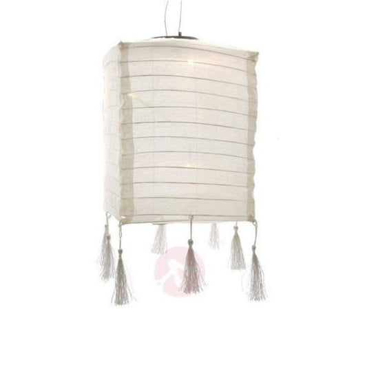 Lanterne solaire en lin en lin naturel blanc kaemingk couleur