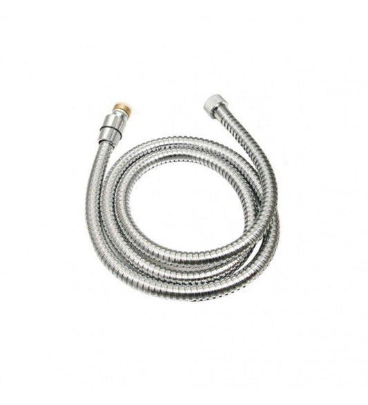 Tuyau en acier chromé de 150 cm avec double emboîtement, parfait pour tous les besoins de flexibilité et de résistance.