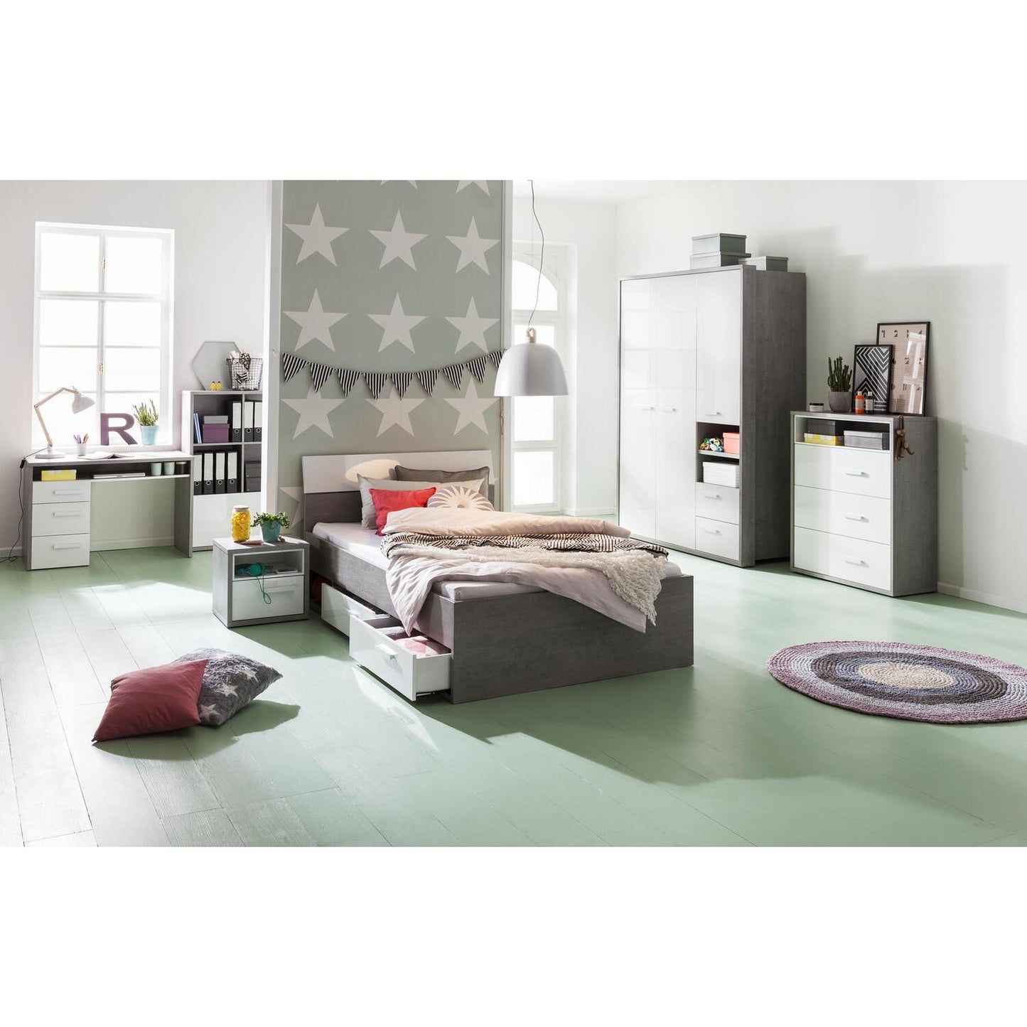 Bureau Mi Piace avec 3 tiroirs et 1 compartiment