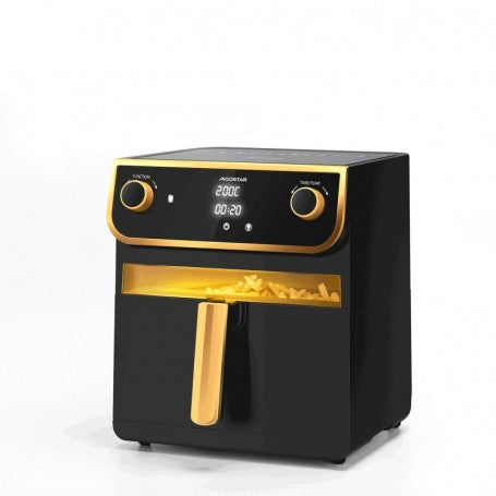 Friteuse à air avec vue sur les aliments 