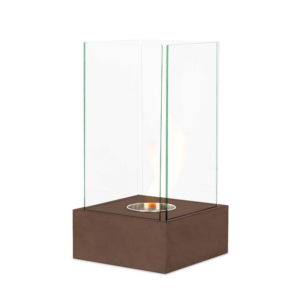 Cheminées modernes au bioéthanol rouille 25 x 25 x 65 cm