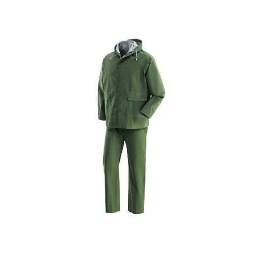 Combinaison de travail imperméable et indéchirable en PVC vert, taille XXL - La tenue parfaite pour vos besoins de travail !