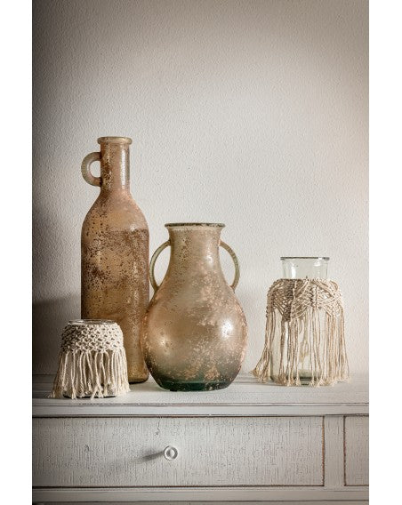 Vase Arleen Bordeaux Vt Rose Antique H50 BZ