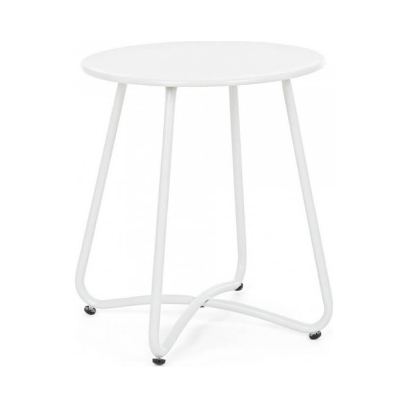 Table basse en métal Wissant Blanc D40