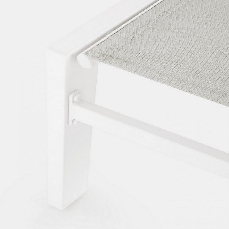 Transat Haut en Aluminium avec Roues Hilde Blanc