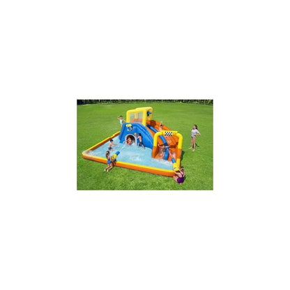 Super Speedway Gonfiabile: il parco acquatico per bambini che vi farà volare! - Dimensioni: 5.51 m x 5.02 m x 2.65 m