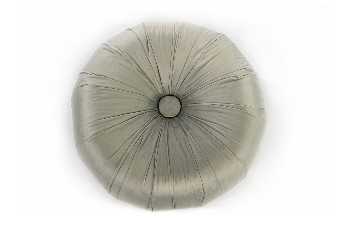 Pouf design velours métal gris 36 x 36 x 30 cm