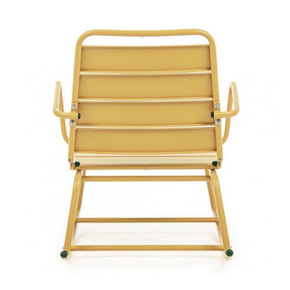 Chaise à bascule Jaune Ocre Lillian Bizzotto avec dimensions 63x90x74h