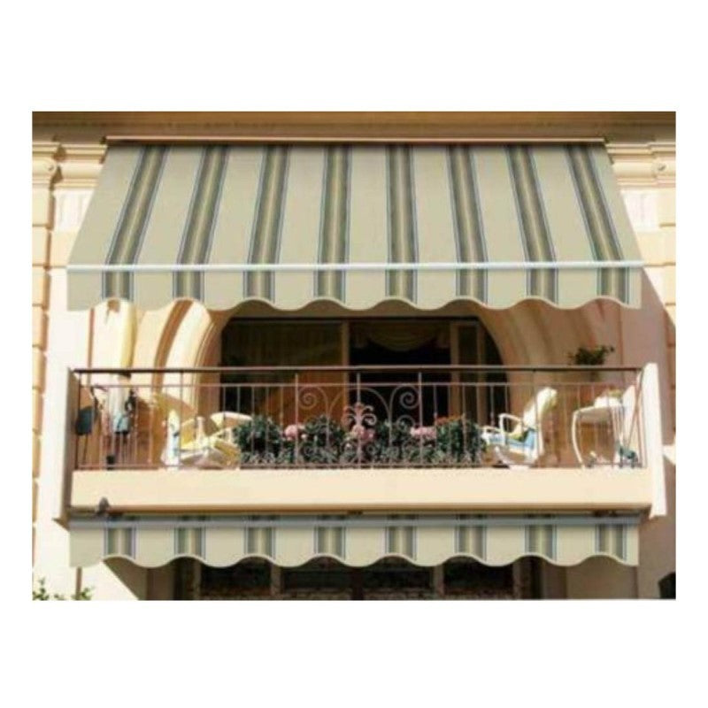 Auvent à inclinaison fixe Beige et Vert ITACA 250x300 cm